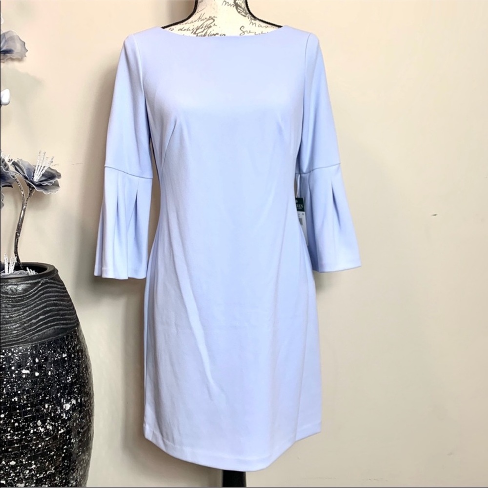 Ralph Lauren Soft Periwinkle Bell Cuff Dress